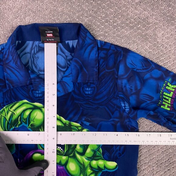 Vintage The Incredible Hulk Shirt Boy's 6X Marvel Comics 2002 Button Up - Picture 6 of 9